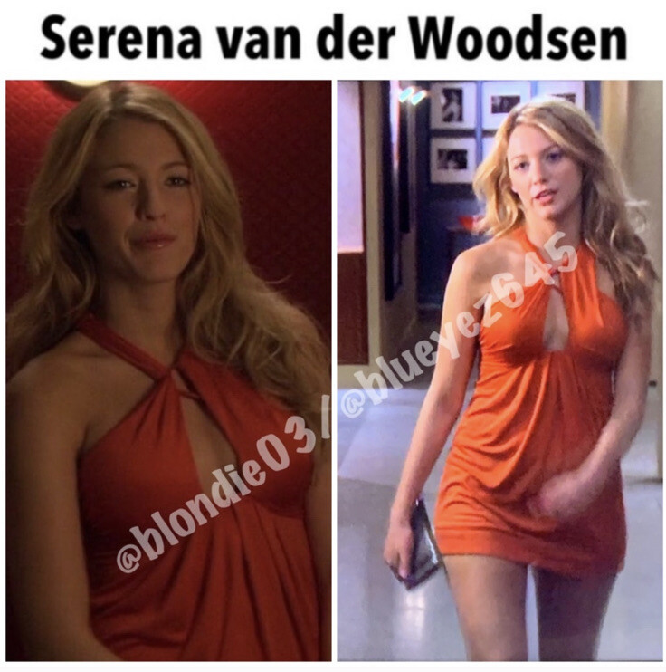 serena van der woodsen orange dress